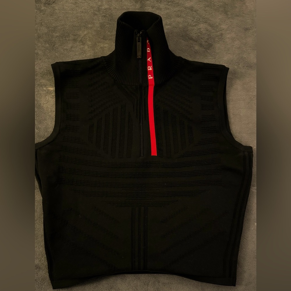 Prada - Tech Rec Nylon Piqué Sleeveless Top